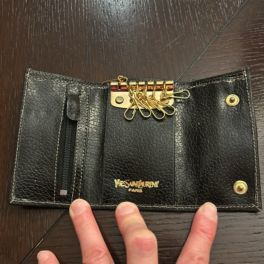 Authentic Ysl Yvessaintlaurent Three Fold Wallet - image 3